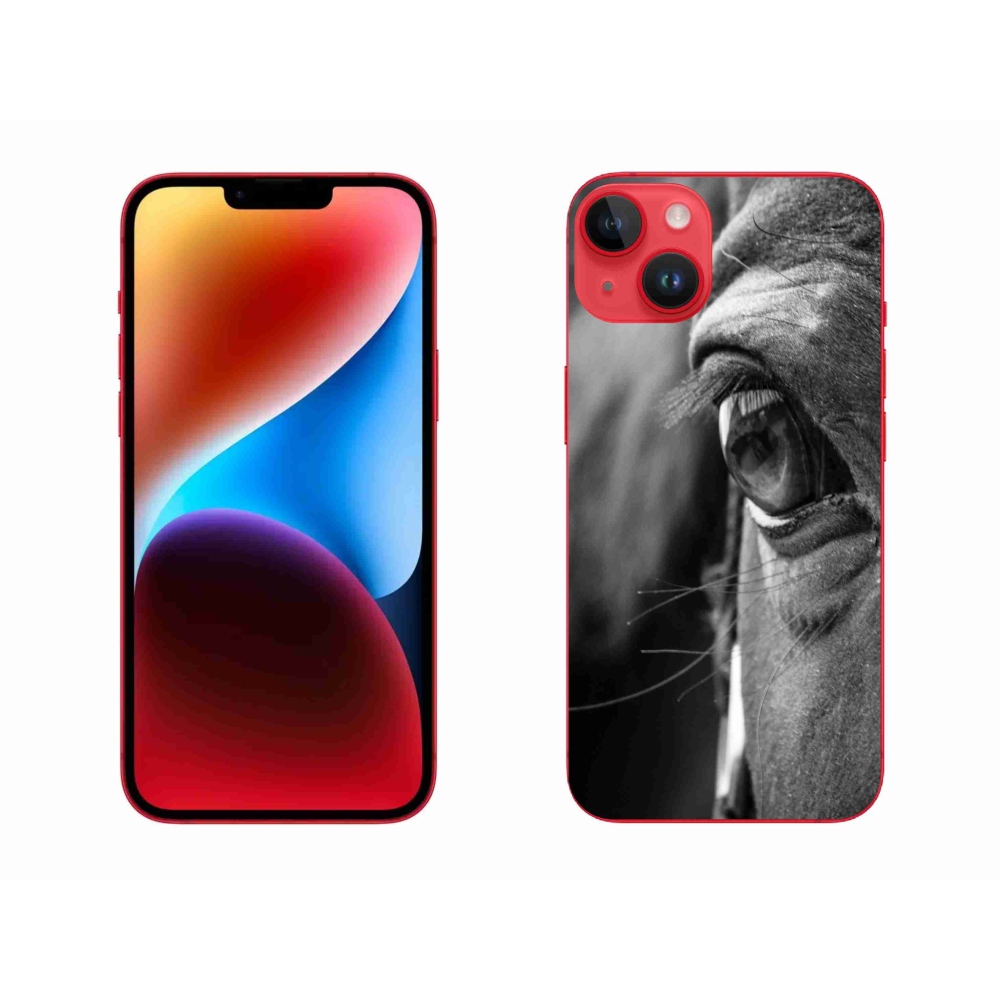 Gelový kryt mmCase na iPhone 14 Plus - koňský pohled