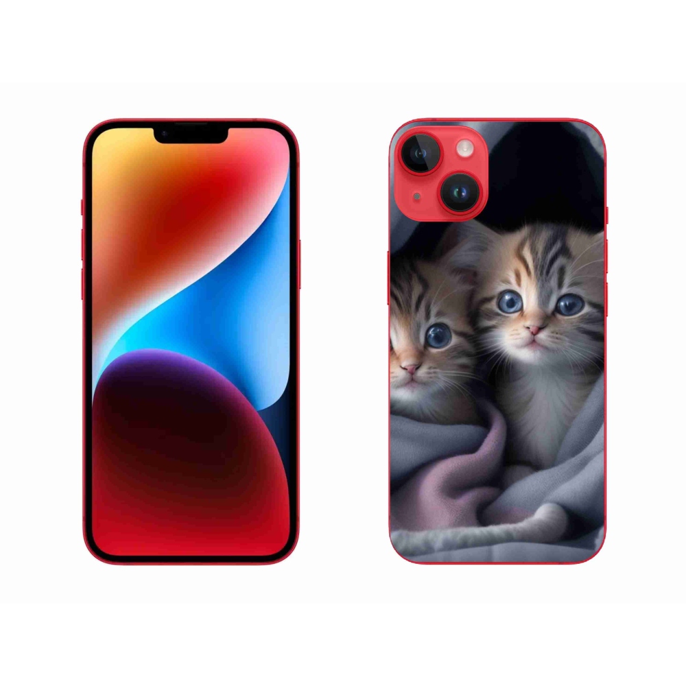 Gelový kryt mmCase na iPhone 14 Plus - kočičí duo 2