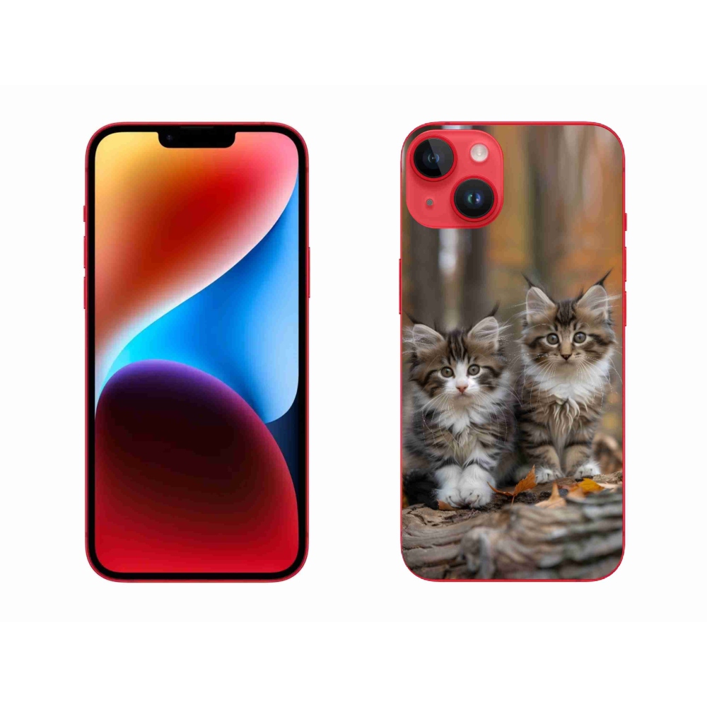 Gelový kryt mmCase na iPhone 14 Plus - kočičí duo 3
