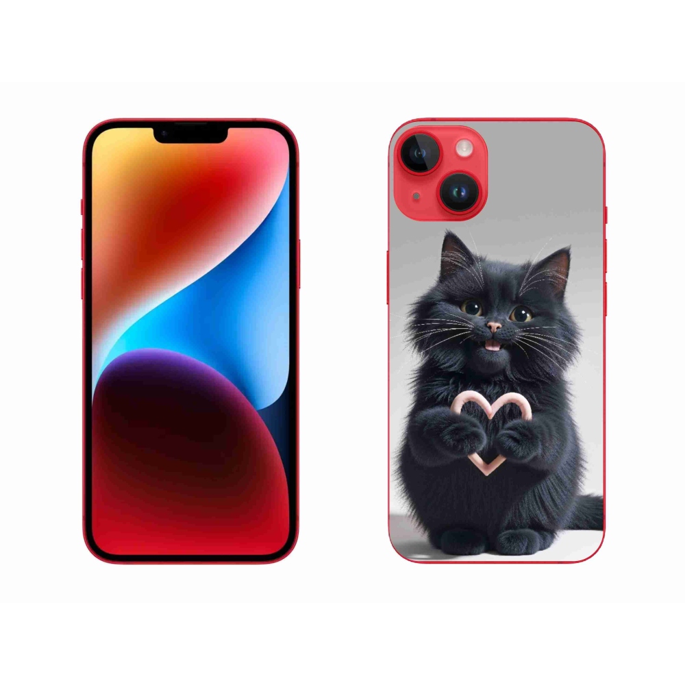Gelový kryt mmCase na iPhone 14 Plus - kočičí láska 3