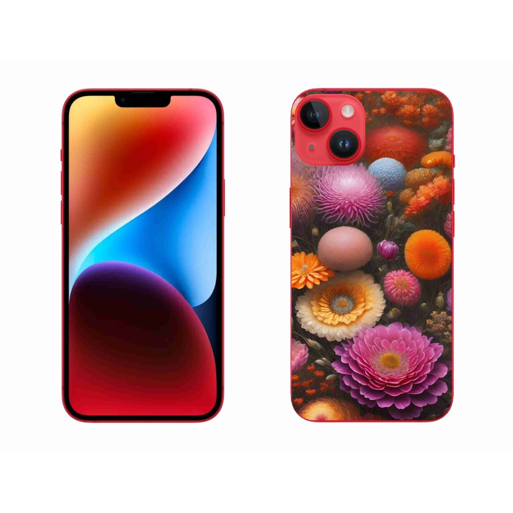 Gelový kryt mmCase na iPhone 14 Plus - květinová kompozice