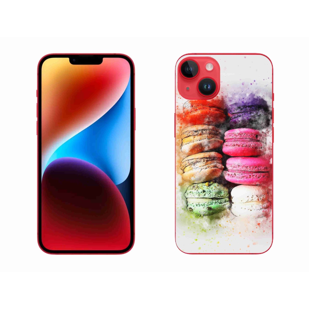 Gelový kryt mmCase na iPhone 14 Plus - makrónky