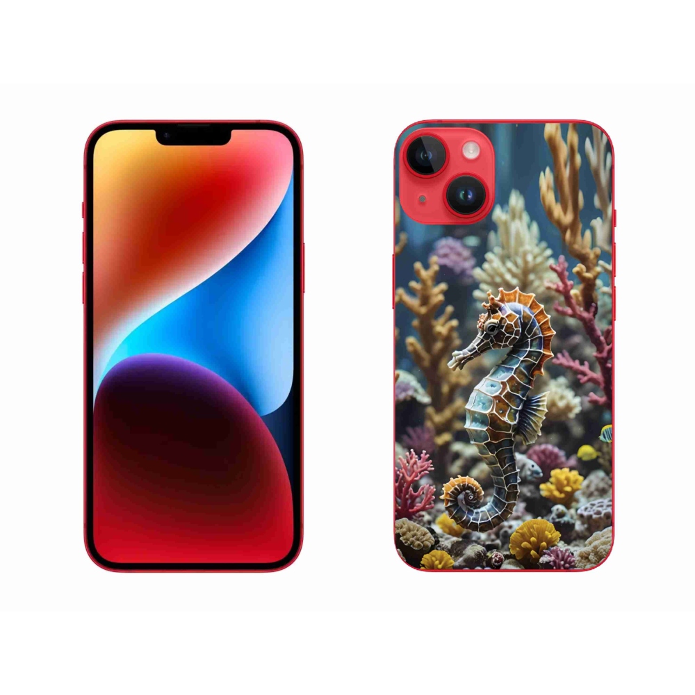 Gelový kryt mmCase na iPhone 14 Plus - mořský koník 2