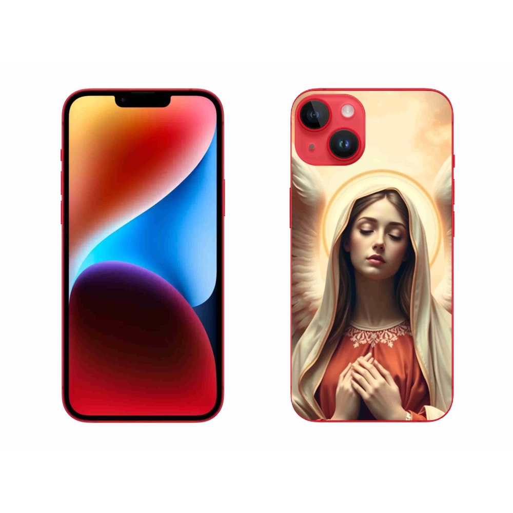 Gelový kryt mmCase na iPhone 14 Plus - náboženský motiv