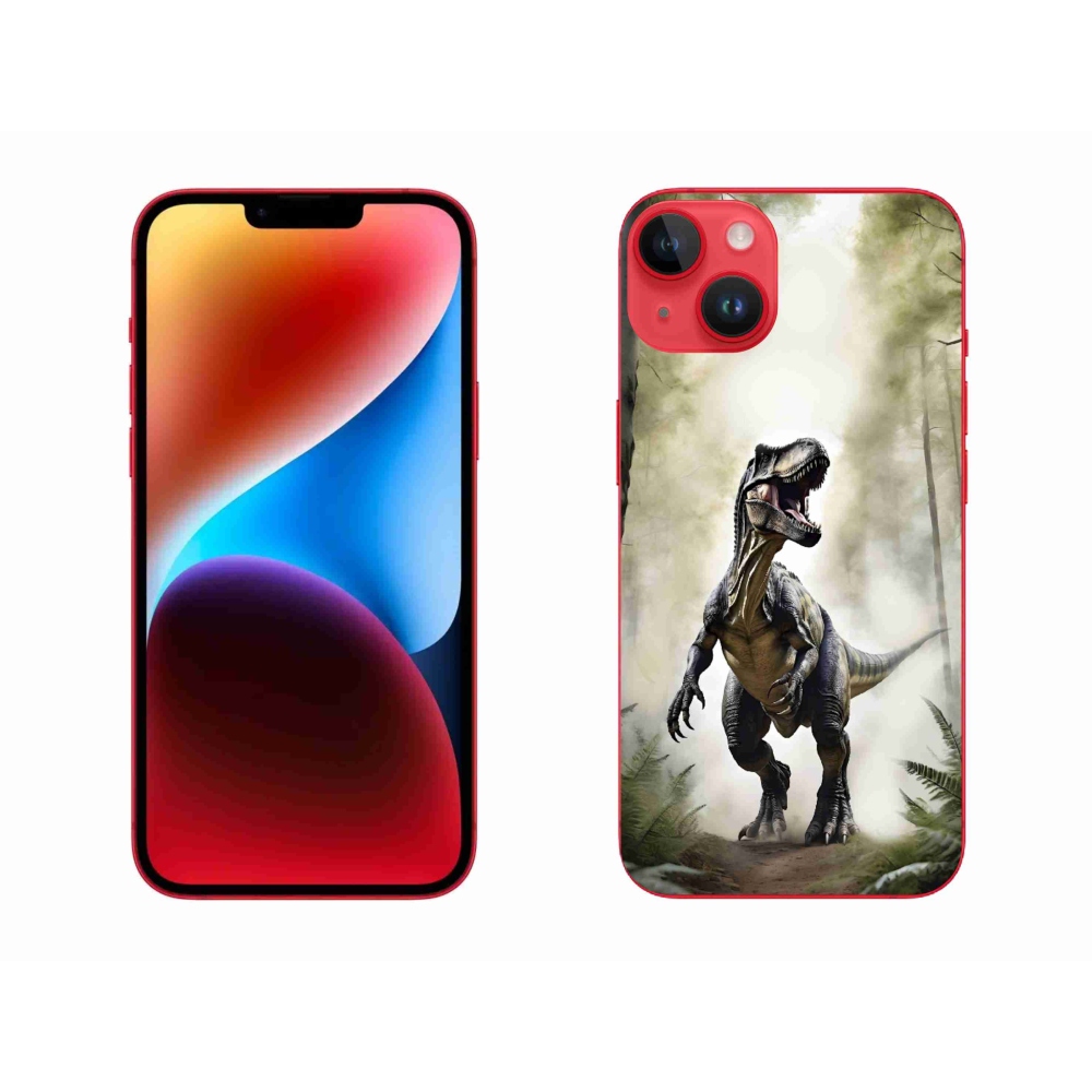 Gelový kryt mmCase na iPhone 14 Plus - naštvaný T-Rex