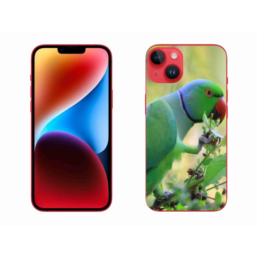 Gelový kryt mmCase na iPhone 14 Plus - papoušek alexandr