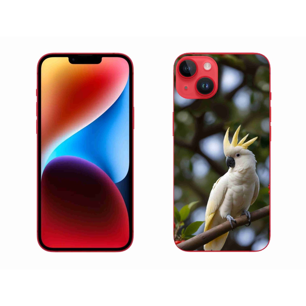 Gelový kryt mmCase na iPhone 14 Plus - papoušek kakadu 3