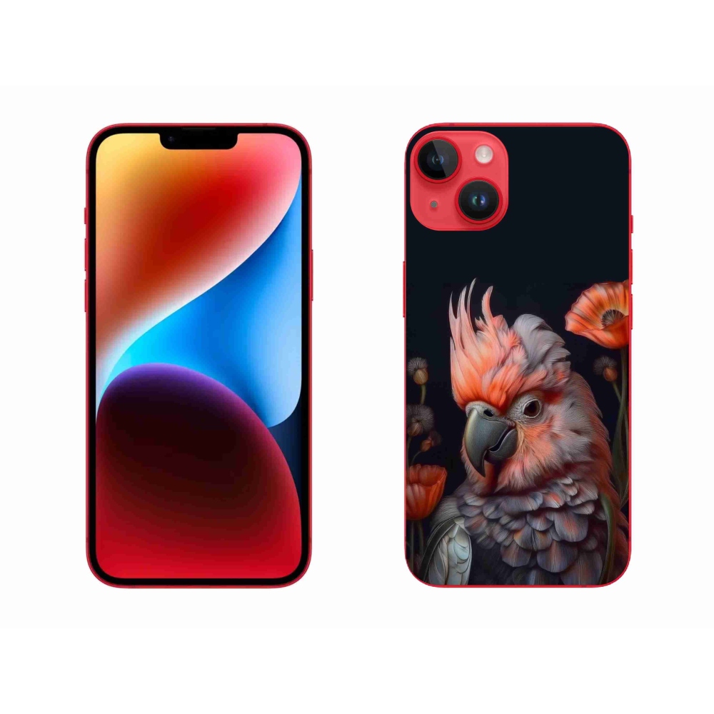 Gelový kryt mmCase na iPhone 14 Plus - papoušek kakadu v barvách