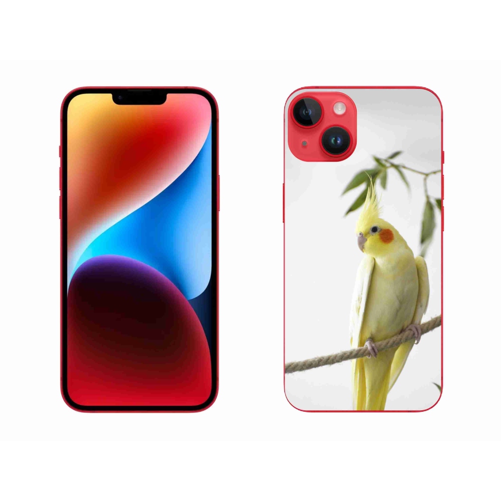 Gelový kryt mmCase na iPhone 14 Plus - papoušek korela chocholatá