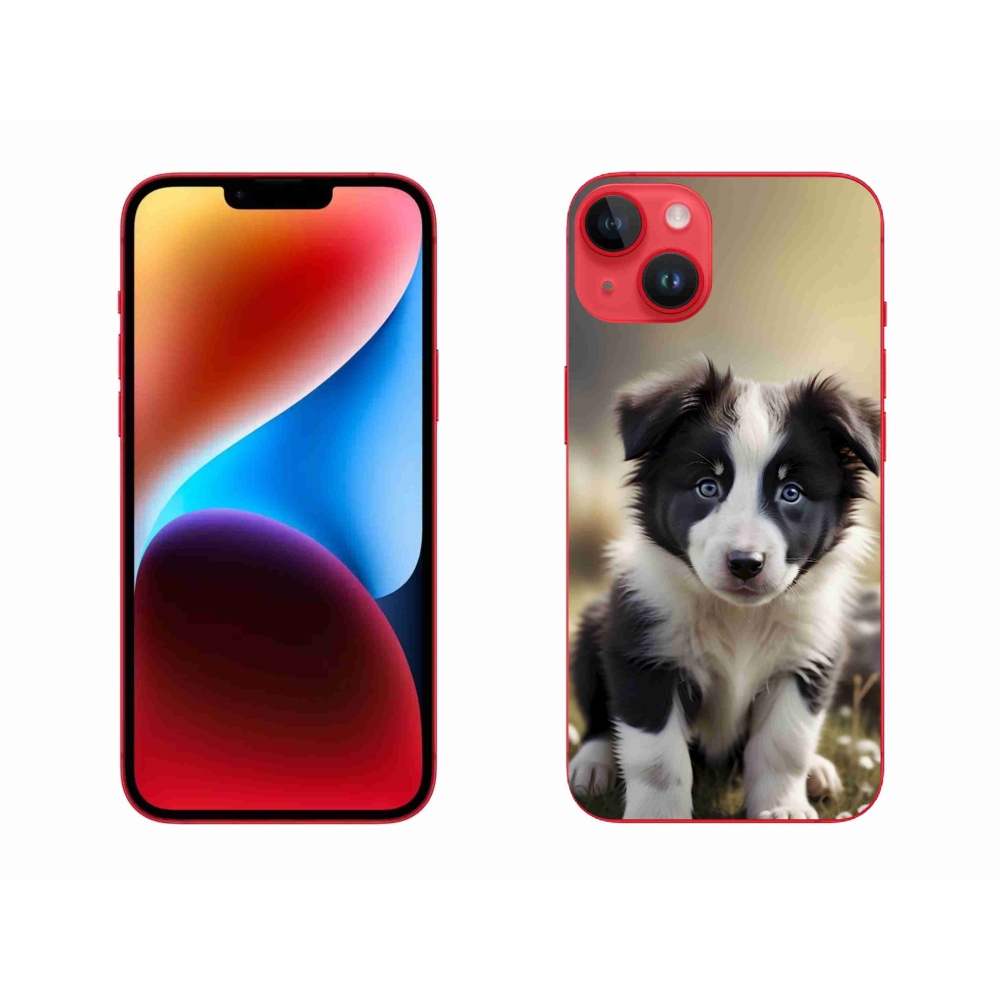 Gelový kryt mmCase na iPhone 14 Plus - roztomilá border kolie