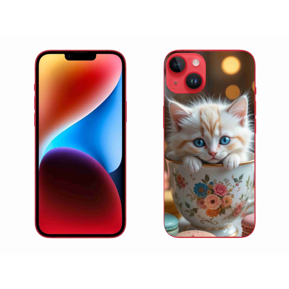 Gelový kryt mmCase na iPhone 14 Plus - roztomilé kotě 6