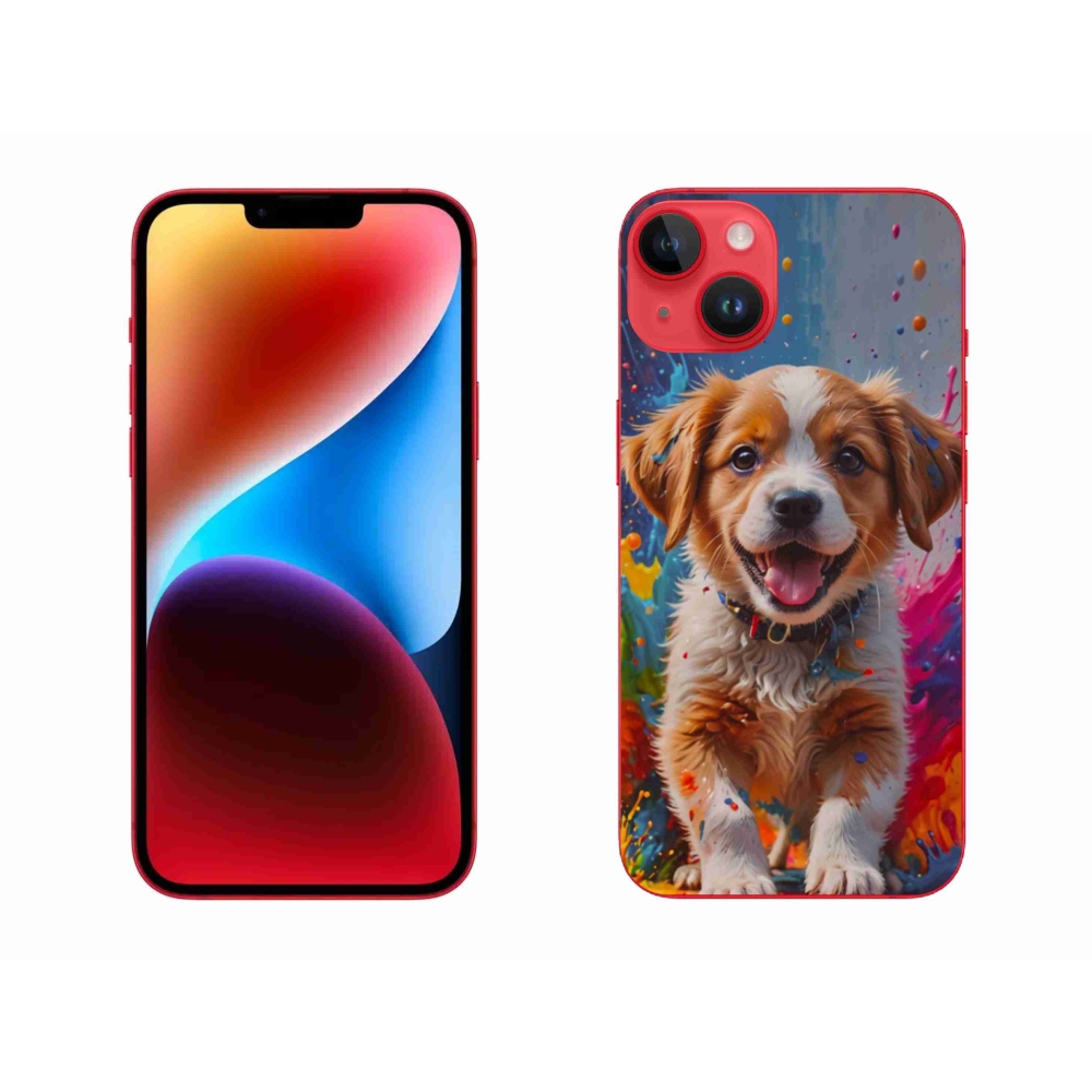 Gelový kryt mmCase na iPhone 14 Plus - roztomilé štěně 3