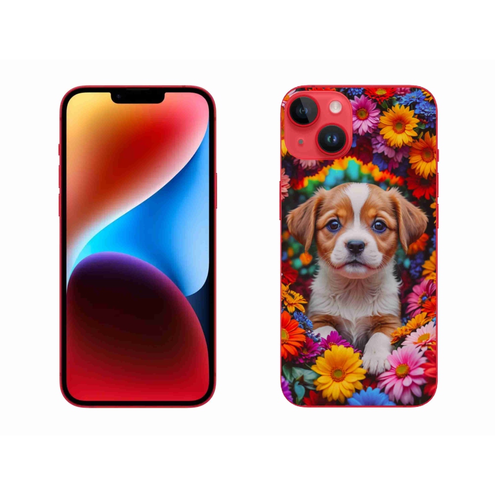 Gelový kryt mmCase na iPhone 14 Plus - roztomilé štěně