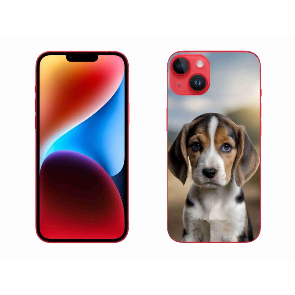 Gelový kryt mmCase na iPhone 14 Plus - roztomilý bígl