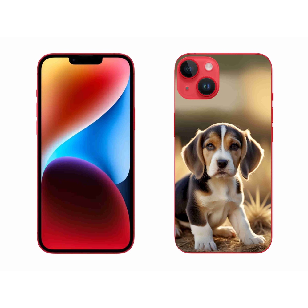 Gelový kryt mmCase na iPhone 14 Plus - roztomilý bígl