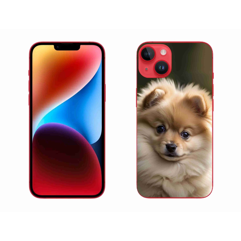 Gelový kryt mmCase na iPhone 14 Plus - roztomilý pomeranian 2