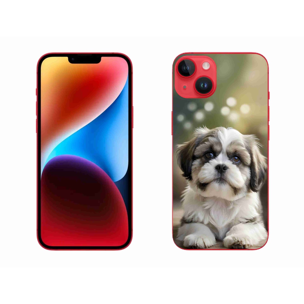 Gelový kryt mmCase na iPhone 14 Plus - roztomilý shih-tzu