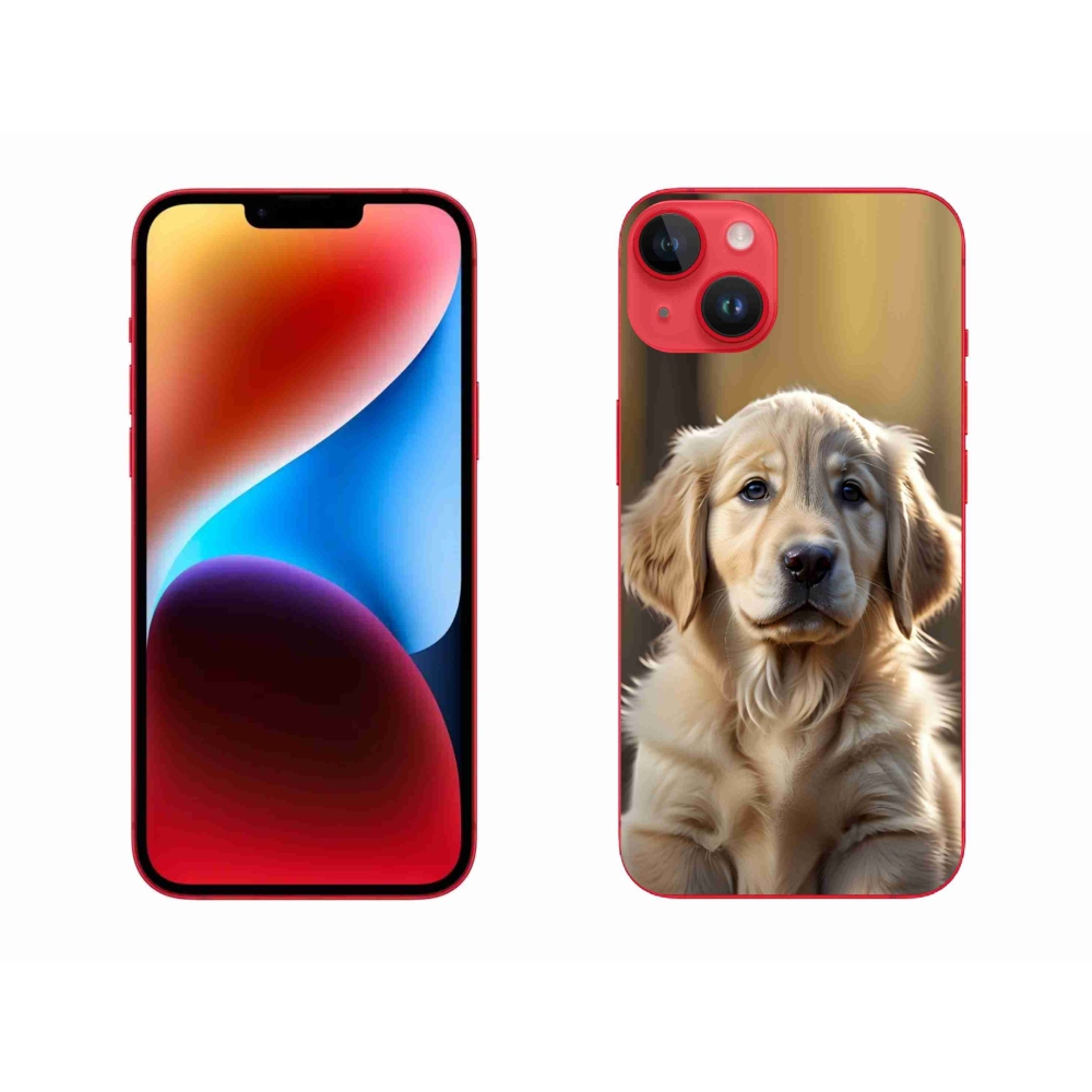 Gelový kryt mmCase na iPhone 14 Plus - roztomilý zlatý retrívr