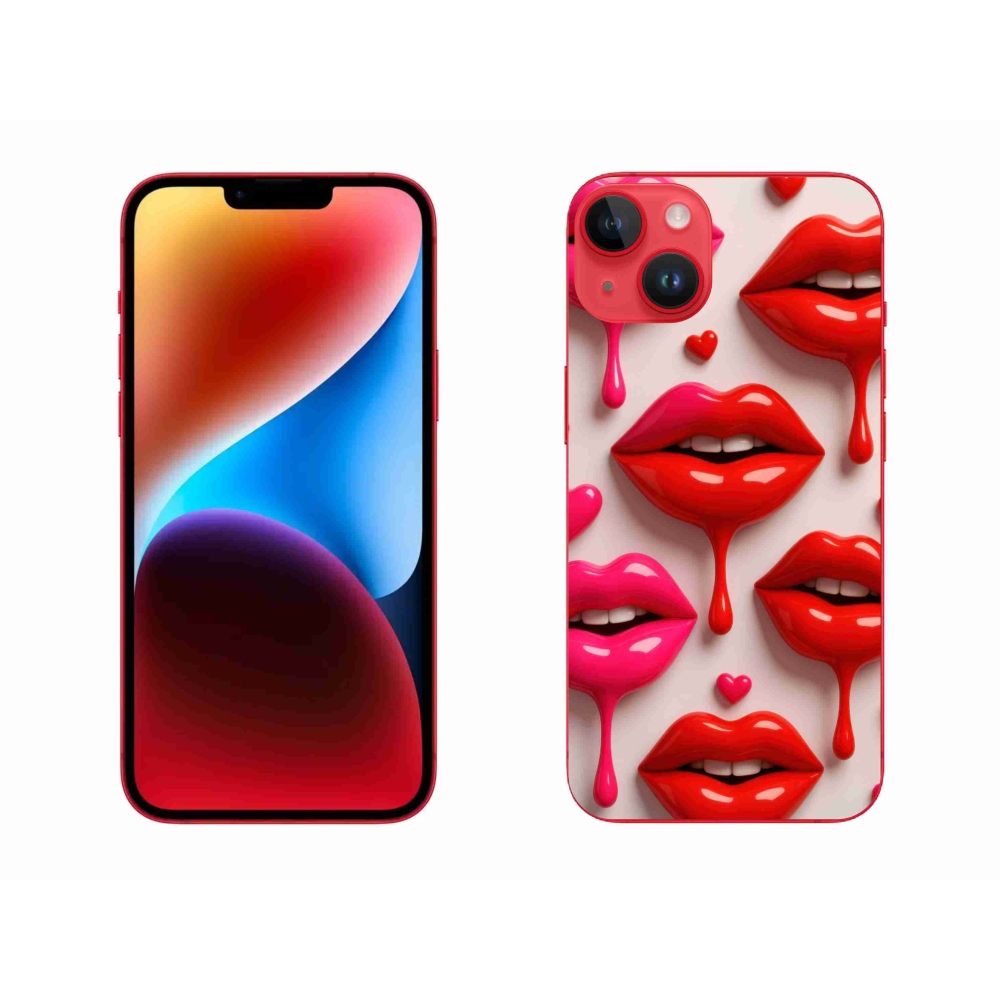 Gelový kryt mmCase na iPhone 14 Plus - rty 2