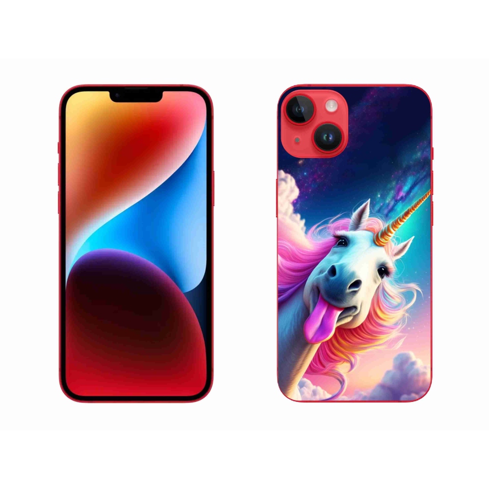 Gelový kryt mmCase na iPhone 14 Plus - šílený jednorožec