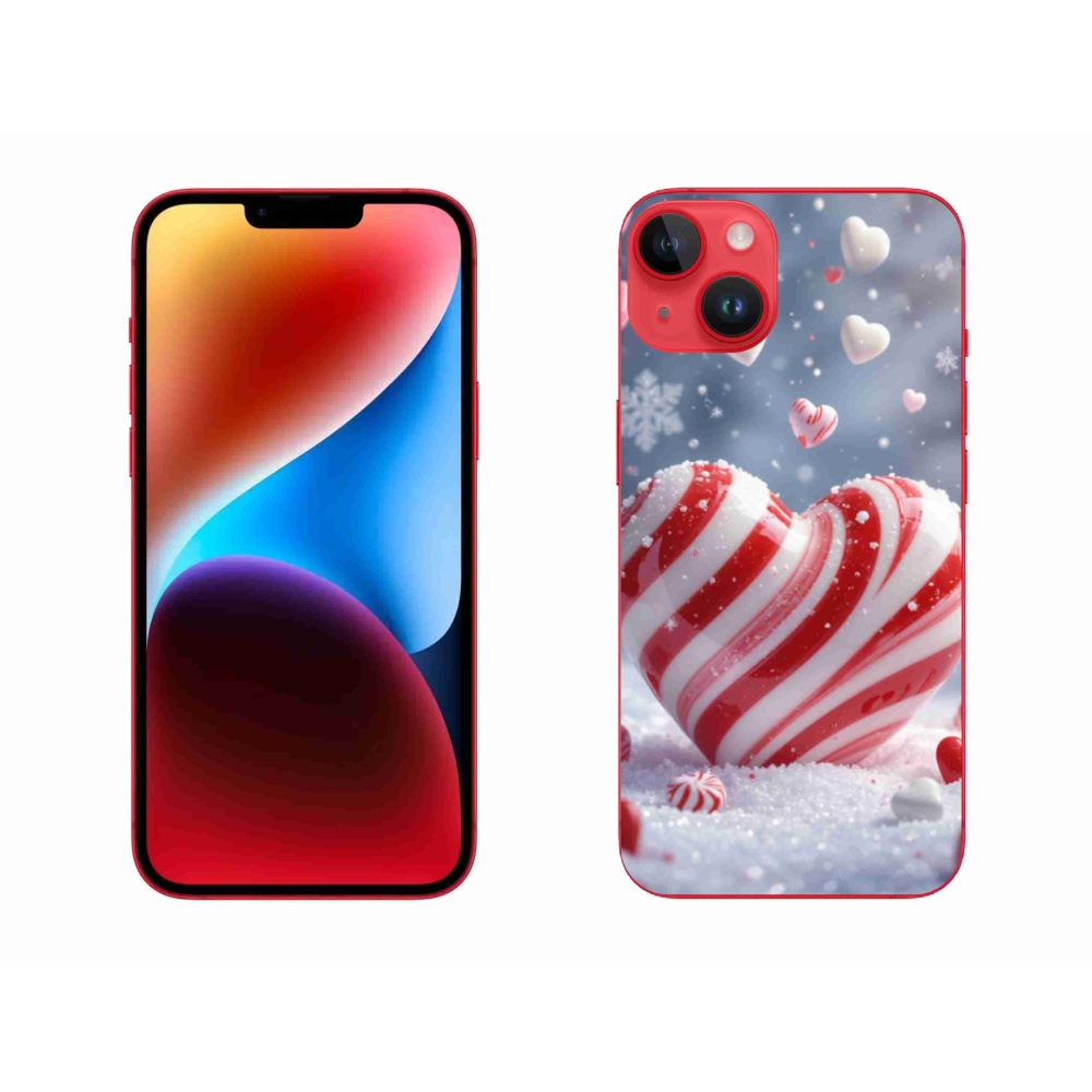 Gelový kryt mmCase na iPhone 14 Plus - sladké srdce
