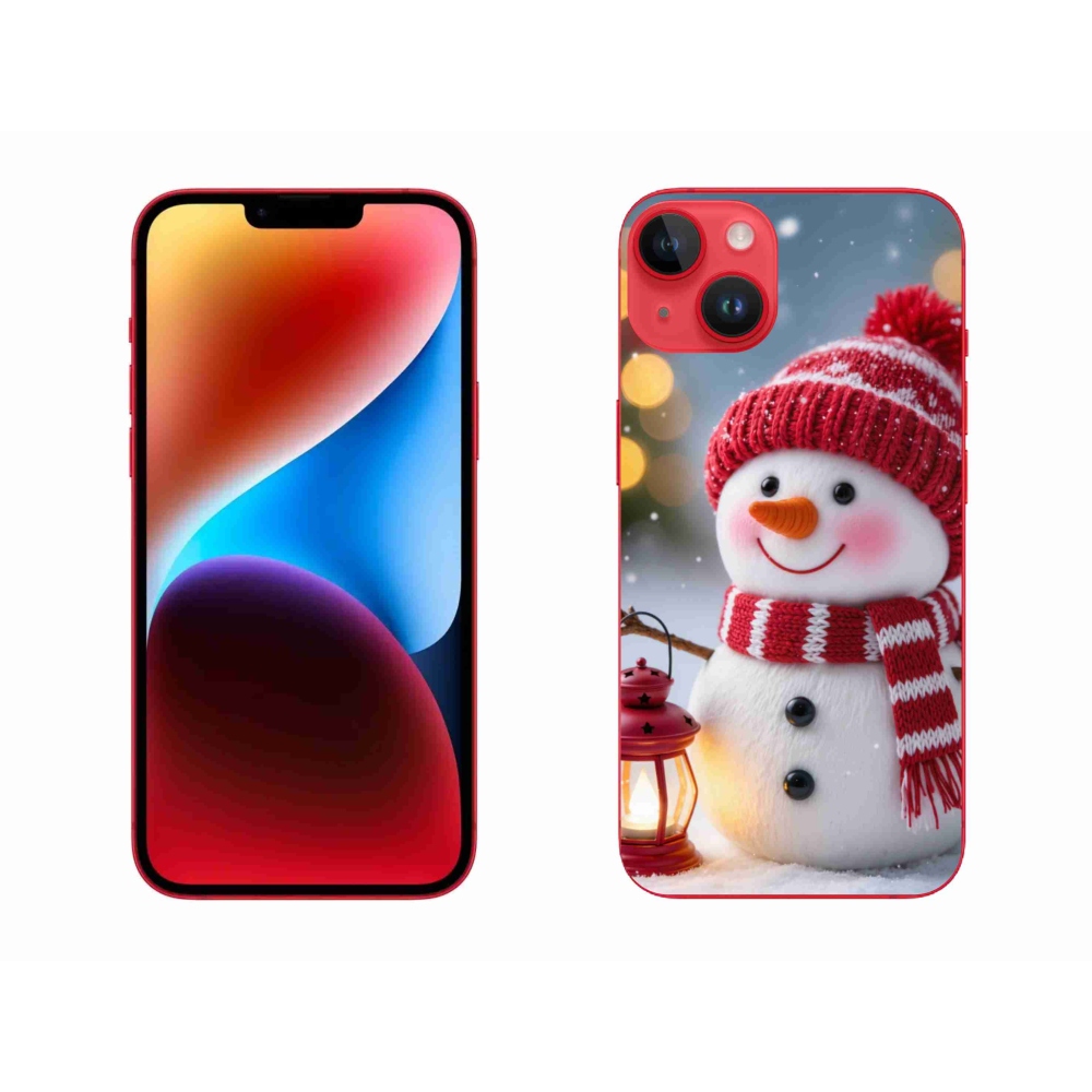 Gelový kryt mmCase na iPhone 14 Plus - sněhulák 2