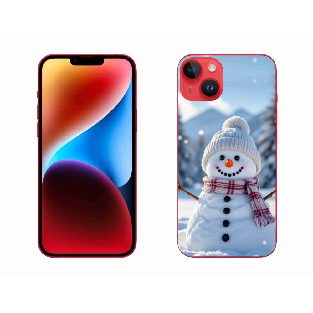 Gelový kryt mmCase na iPhone 14 Plus - sněhulák 3
