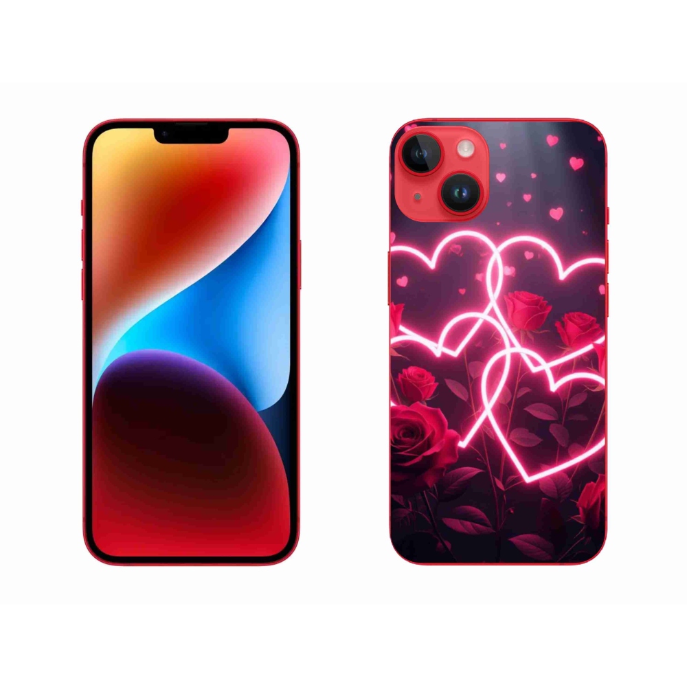 Gelový kryt mmCase na iPhone 14 Plus - srdce lásky