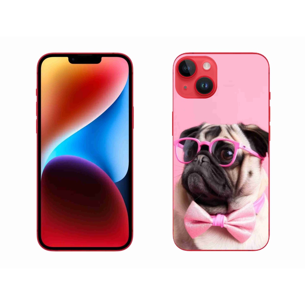 Gelový kryt mmCase na iPhone 14 Plus - stylový mops