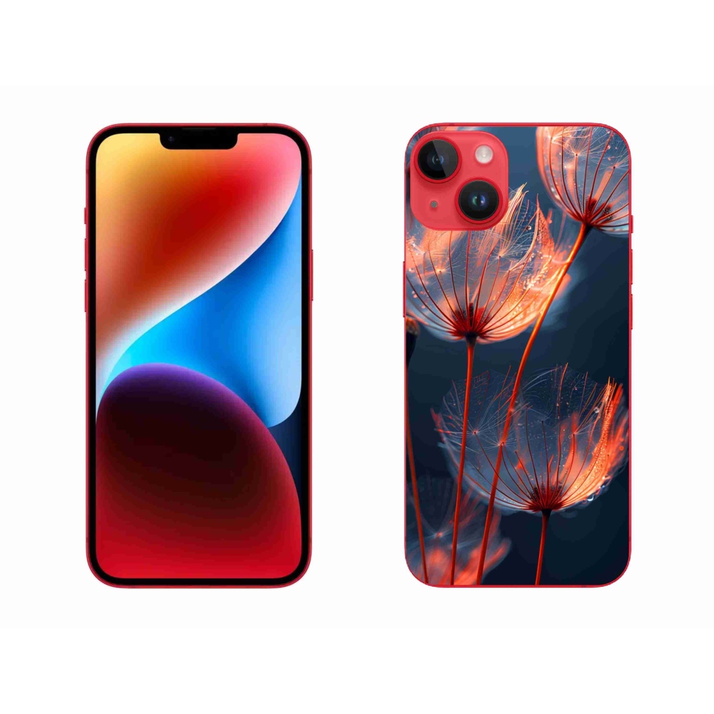 Gelový kryt mmCase na iPhone 14 Plus - světélkující chmýří