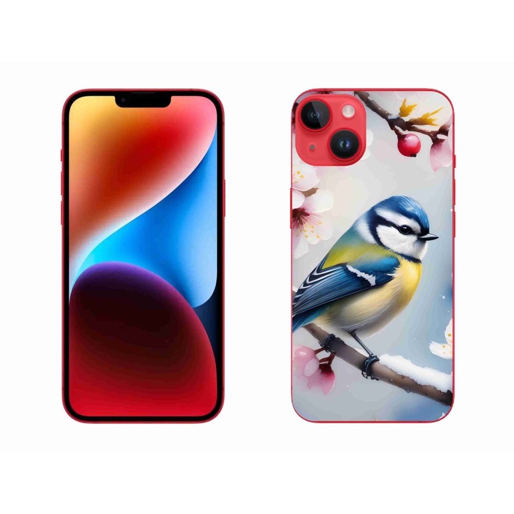 Gelový kryt mmCase na iPhone 14 Plus - sýkorka