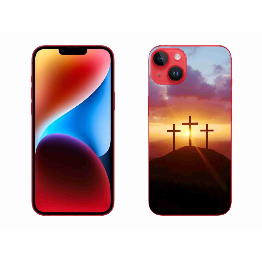 Gelový kryt mmCase na iPhone 14 Plus - tři kříže
