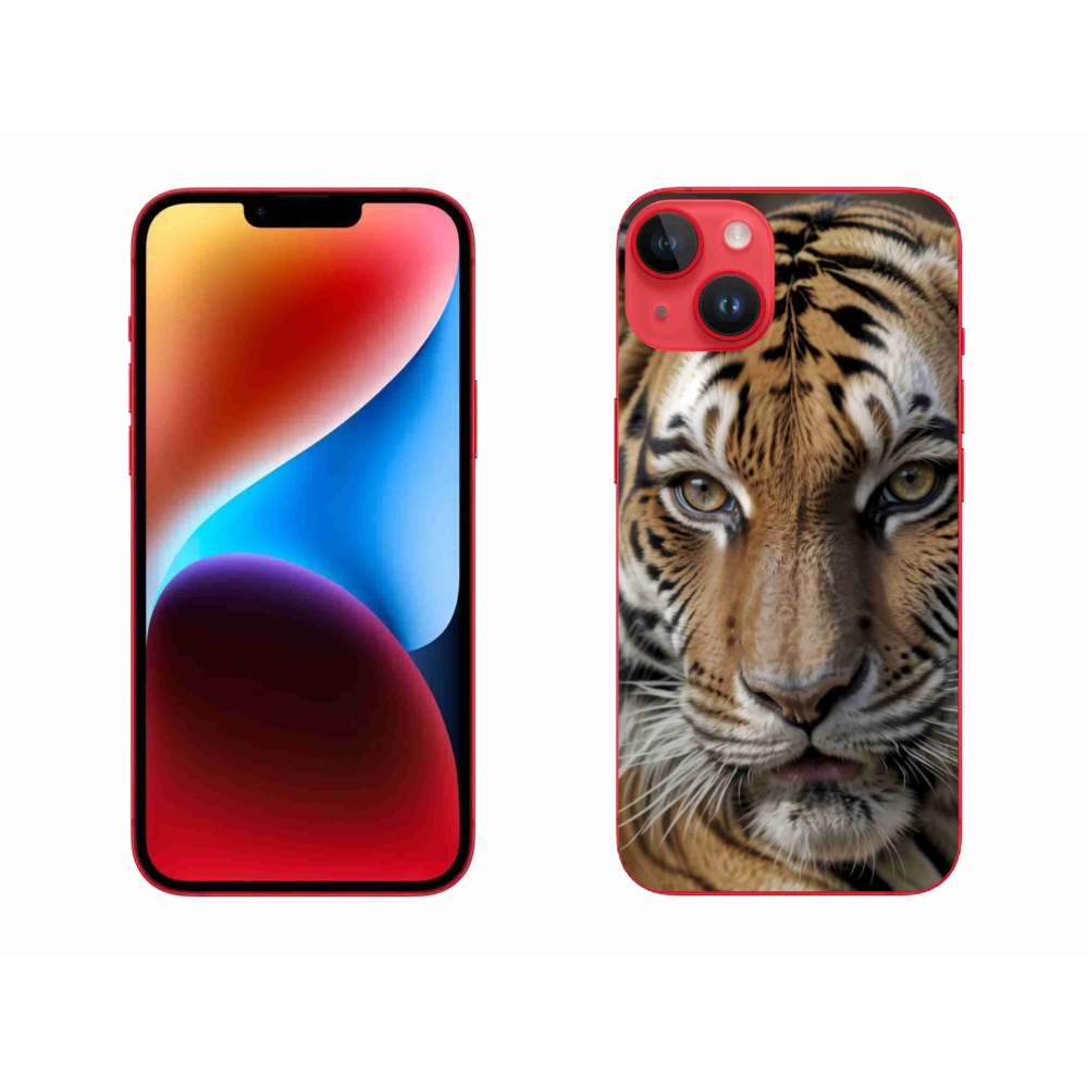 Gelový kryt mmCase na iPhone 14 Plus - tygří pohled