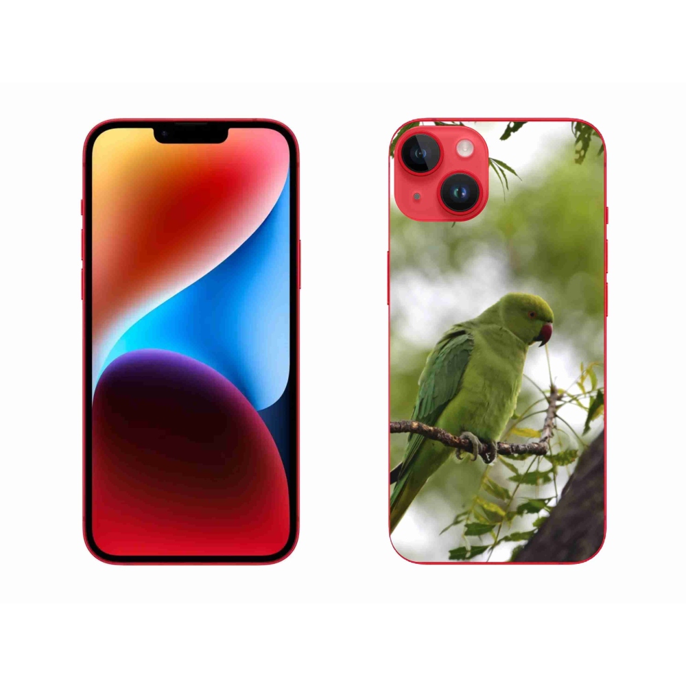 Gelový kryt mmCase na iPhone 14 Plus - zelený papoušek