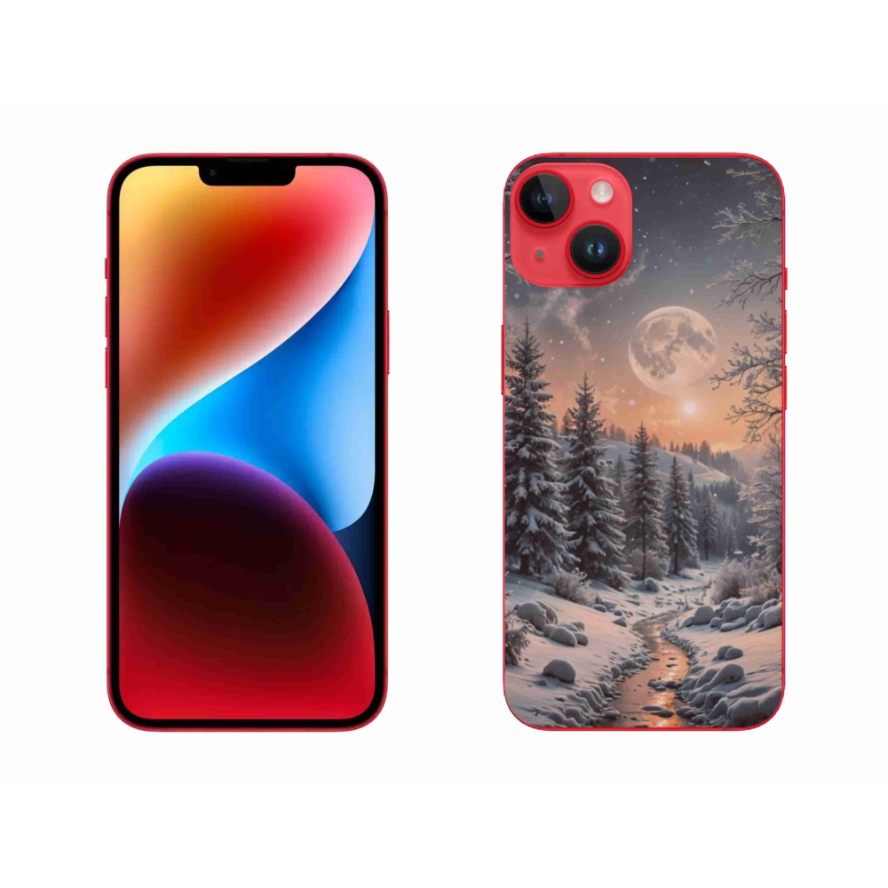 Gelový kryt mmCase na iPhone 14 Plus - zimní krajina 2