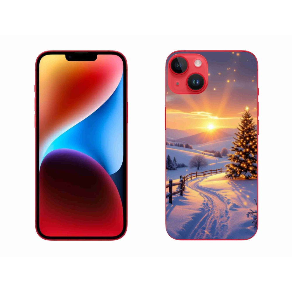 Gelový kryt mmCase na iPhone 14 Plus - zimní krajina