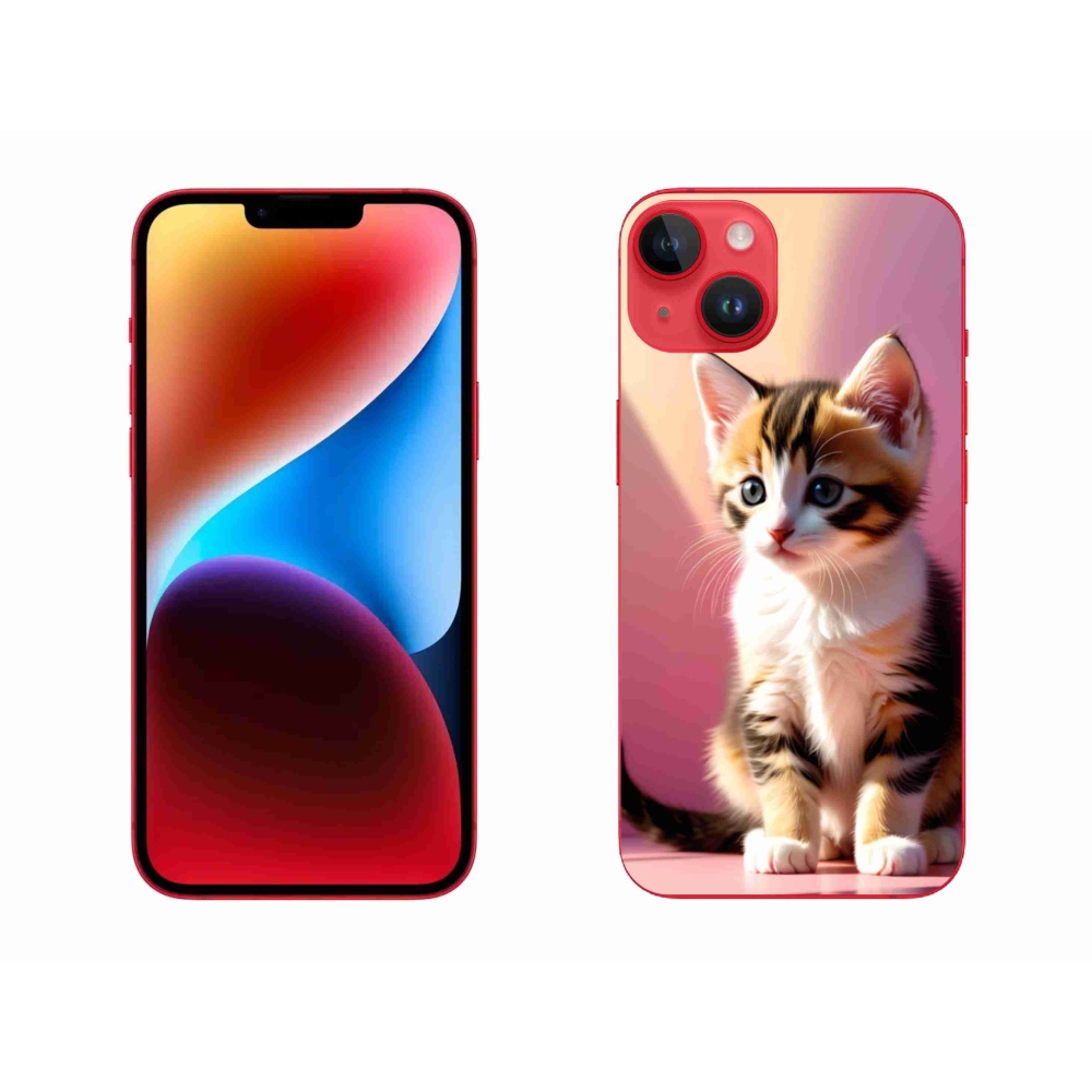 Gelový kryt mmCase na iPhone 14 Plus - zvědavé kotě 2