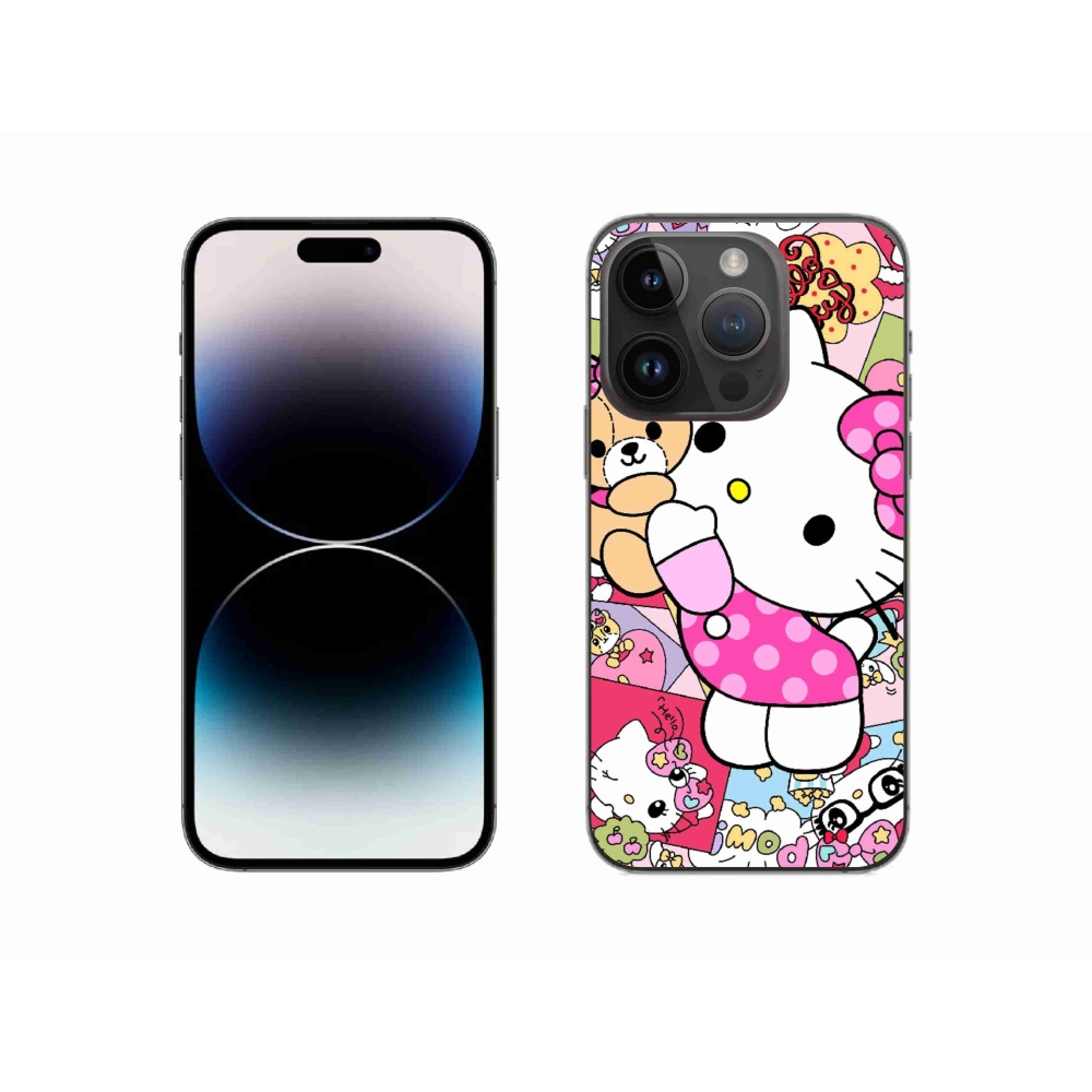 Gelový kryt mmCase na iPhone 14 Pro - cute kitty