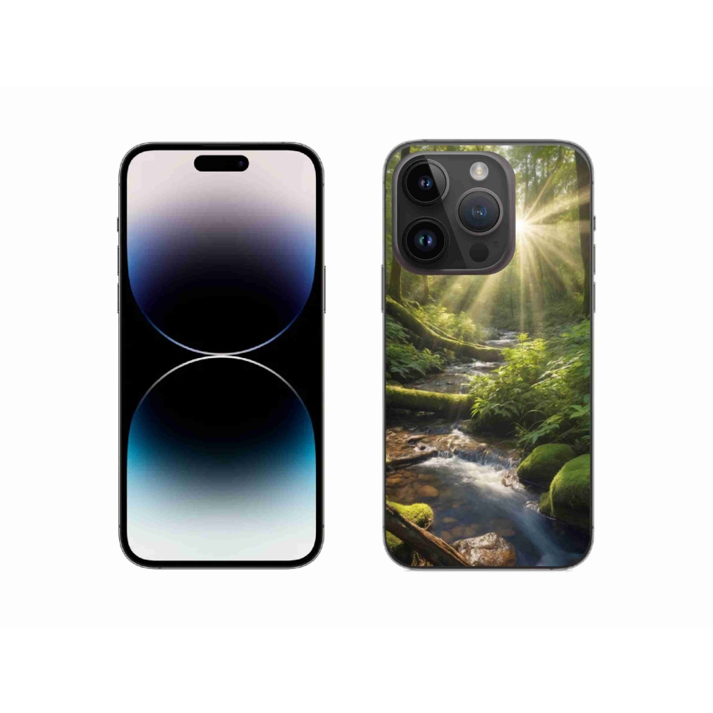 Gelový kryt mmCase na iPhone 14 Pro - hlubina lesa