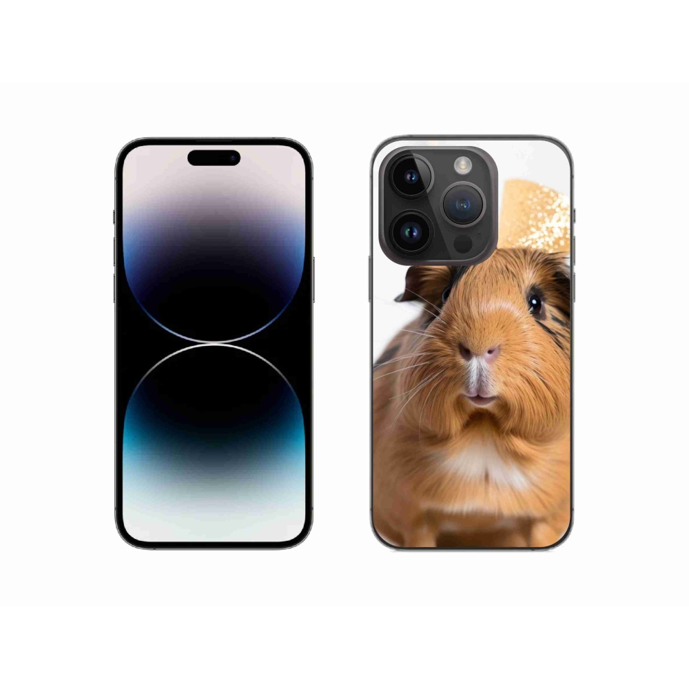 Gelový kryt mmCase na iPhone 14 Pro - hnědé morče