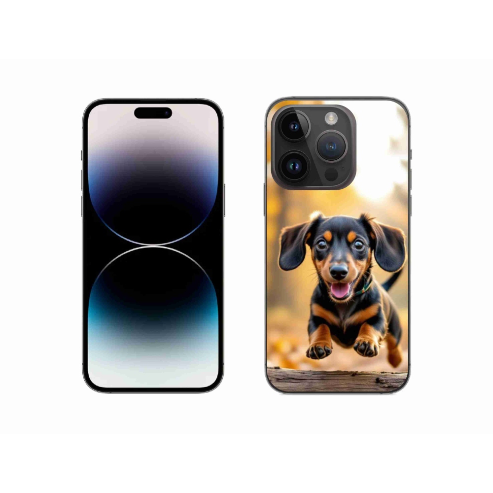 Gelový kryt mmCase na iPhone 14 Pro - jezevčík 2