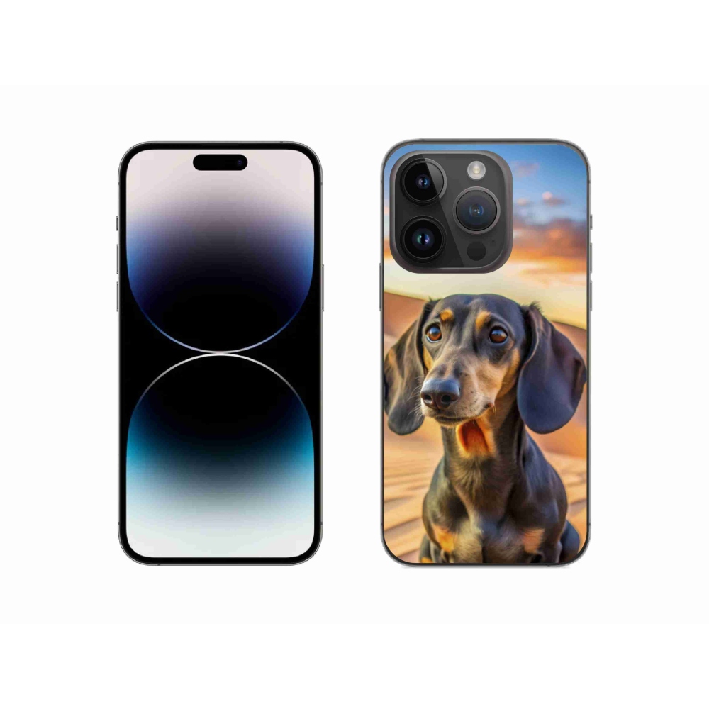 Gelový kryt mmCase na iPhone 14 Pro - jezevčík 3 