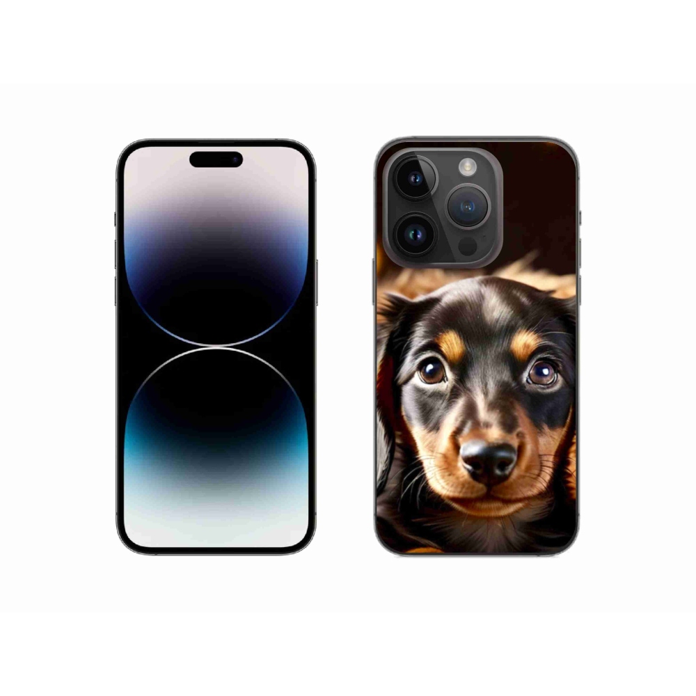 Gelový kryt mmCase na iPhone 14 Pro - jezevčík