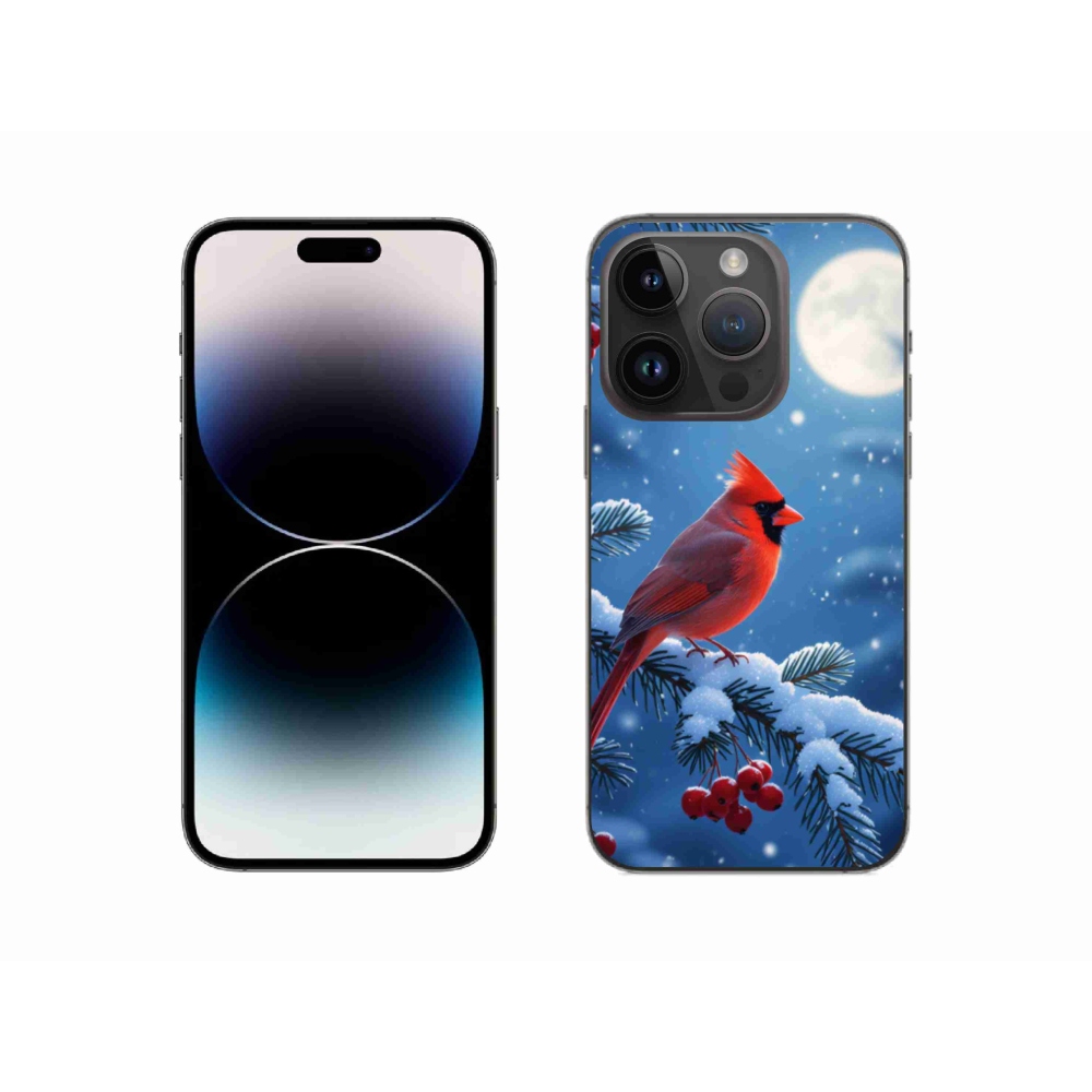 Gelový kryt mmCase na iPhone 14 Pro - kardinál červený