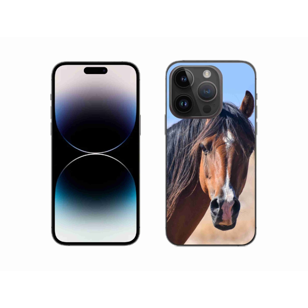 Gelový kryt mmCase na iPhone 14 Pro - klidný kůň