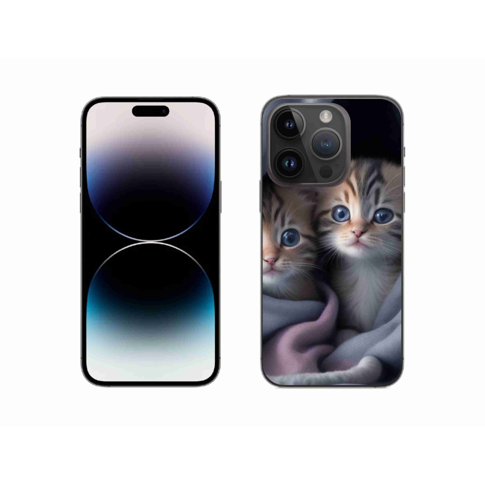 Gelový kryt mmCase na iPhone 14 Pro - kočičí duo 2