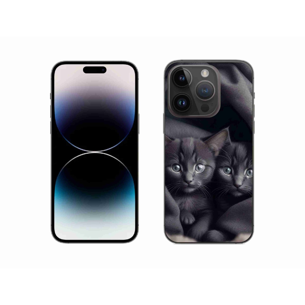 Gelový kryt mmCase na iPhone 14 Pro - kočičí duo