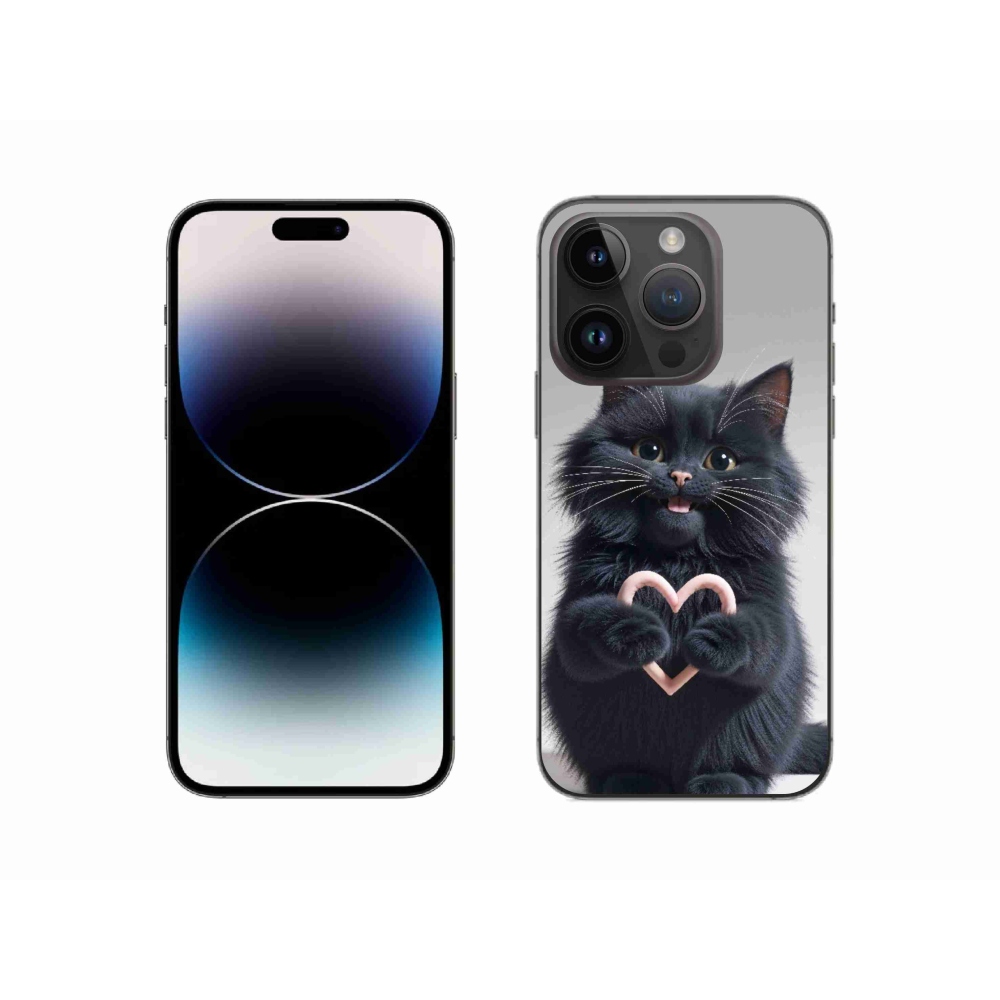 Gelový kryt mmCase na iPhone 14 Pro - kočičí láska 3