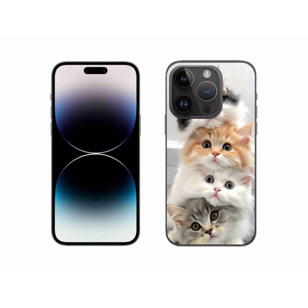 Gelový kryt mmCase na iPhone 14 Pro - kočičí parta