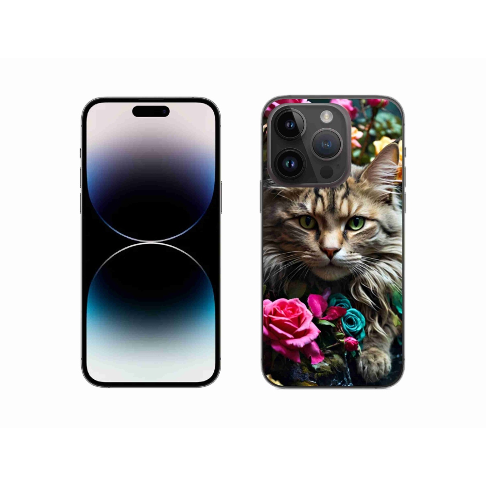 Gelový kryt mmCase na iPhone 14 Pro - kočíčí pohled 2